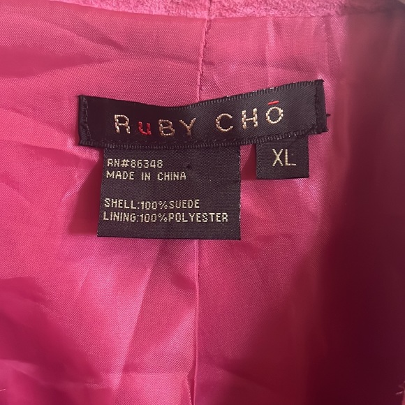 Pink Suede Fringe Jacket - Picture 2 of 6